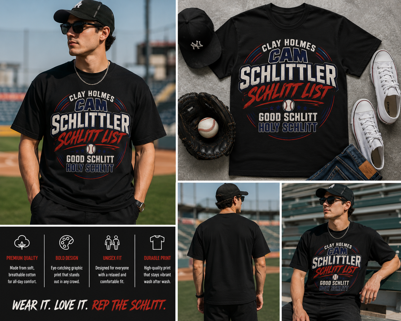Cam Schlittler Schlitt List Shirt – Funny Baseball Fan Graphic Tee, Good Schlitt Holy Schlitt Sports T-Shirt