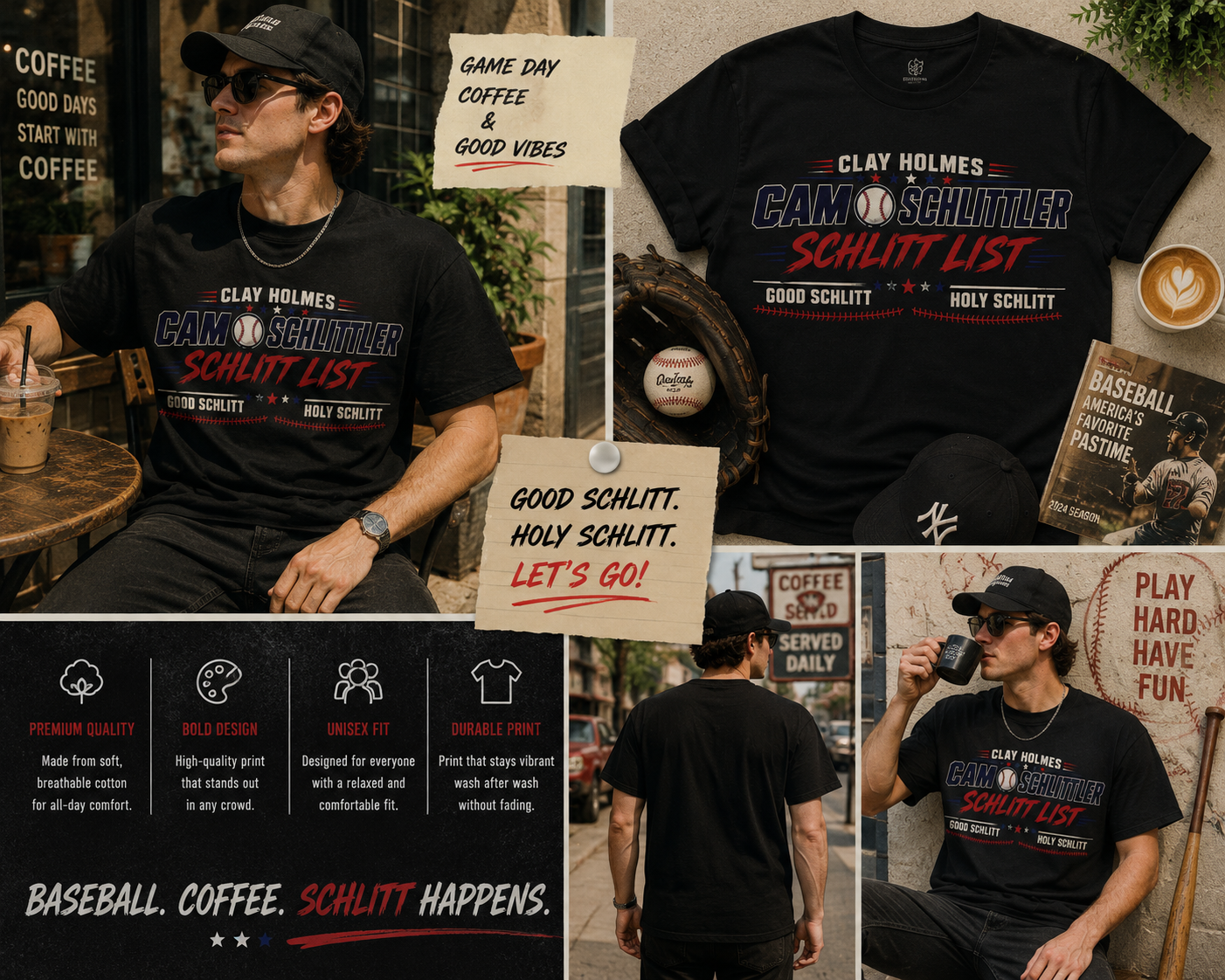 Cam Schlittler Schlitt List Shirt – Funny Baseball Graphic Tee, Good Schlitt Holy Schlitt Fan T-Shirt