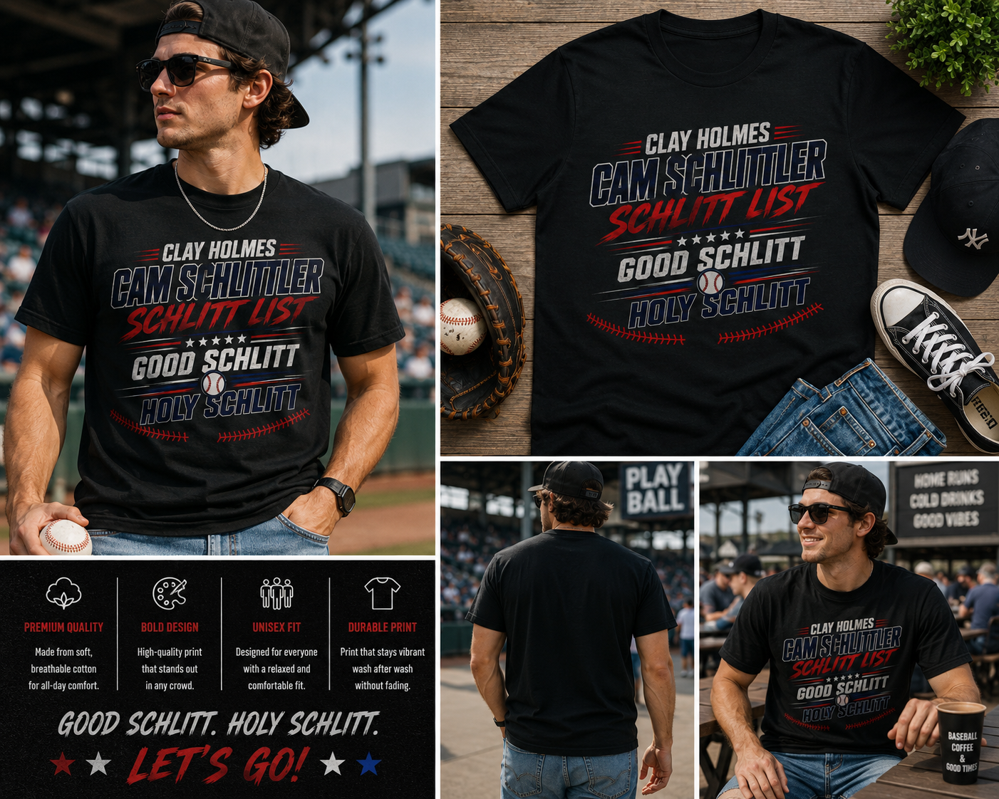 Cam Schlittler Schlitt List Shirt – Funny Baseball Fan Tee, Good Schlitt Holy Schlitt Sports Graphic T-Shirt