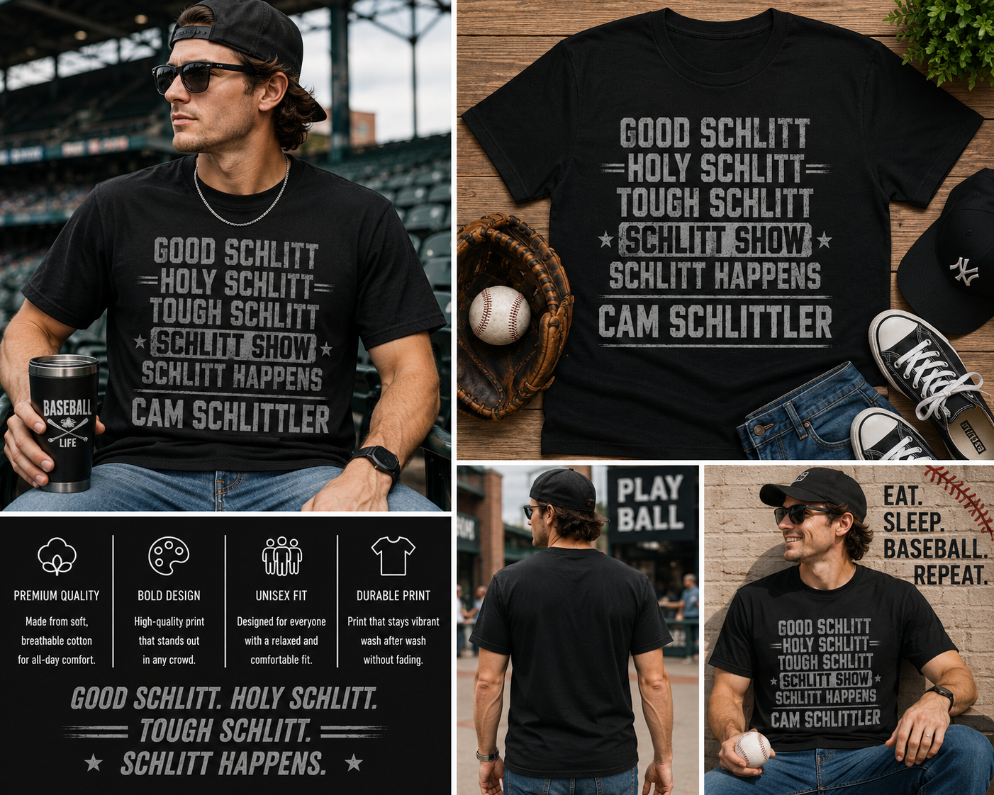 Cam Schlittler Shirt – Funny Baseball Fan Tee, Good Schlitt Holy Schlitt Vintage Sports T-Shirt
