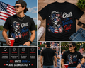 Chill the Fourth Out Shirt – Funny Patriotic Skeleton Graphic Tee, 4th of July USA Summer T-Shirt