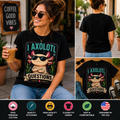 I Axolotl Questions Funny Retro Axolotl Sunglasses Graphic T-Shirt for Kids & Adults
