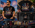 250th Anniversary 4th of July T-Shirt – Land of the Free Patriotic USA Independence Day Graphic Tee