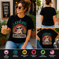 I Axolotl Questions Funny Retro Axolotl Rainbow T-Shirt, Cute Salamander Graphic Tee, Funny Animal Pun Shirt for Men Women Kids