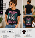 Y’all Were Feral But I Low Key Love You Funny Raccoon Teacher T-Shirt