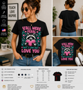 Y’all Were Feral But I Low Key Love You Cute Heart Raccoon Teacher T-Shirt