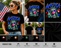 America USA Statue of Liberty Peace Sign Patriotic Graphic 4th of July T-Shirt