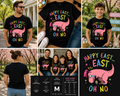 Funny Easter Dinosaur Shirt, Happy East-Oh No T-Rex Tee, Cute Pink Dino Easter Shirt, Funny Easter Graphic Tee, Kids & Adults Easter Gift