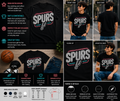 Neon Vintage Spurs Basketball T-Shirt – Retro Glow San Antonio Fan Tee