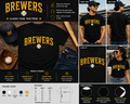 Brewers Vintage Baseball Graphic T-Shirt for Men Women & Kids