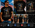 WTF Is A Kilometer? Since 1776 Funny Patriotic Eagle Helmet T-Shirt – American Freedom Humor Graphic Tee for Men & Women