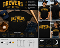 Brewers Gold Vintage Sports Graphic T-Shirt for Baseball Fans