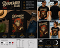 The Desperado Club Tropical Cowboy Cat Graphic T-Shirt – Funny Retro Vacation Cat Tee
