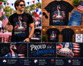 Proud to Be American Patriotic Flamingo T-Shirt – Funny 4th of July USA Graphic Tee for Men & Women