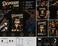 The Desperado Club Cool Cat Cocktail Graphic T-Shirt – Funny Retro Cat Lover Tee