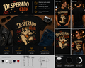 The Desperado Club Funny Cocktail Cat Graphic T-Shirt – Retro Cool Cat Party Tee
