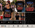 Girls Will Be Girls Patriotic 4th of July T-Shirt | Retro American Girl Squad Graphic Tee for Women | Independence Day Shirt